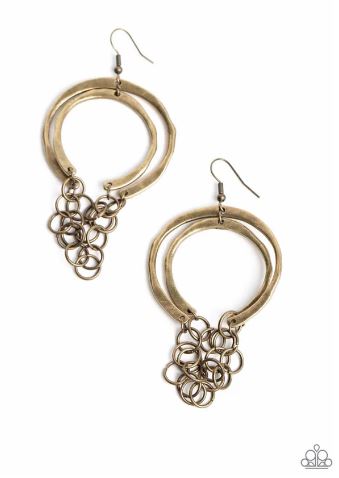 Don't Go CHAINg-ing Earrings Brass